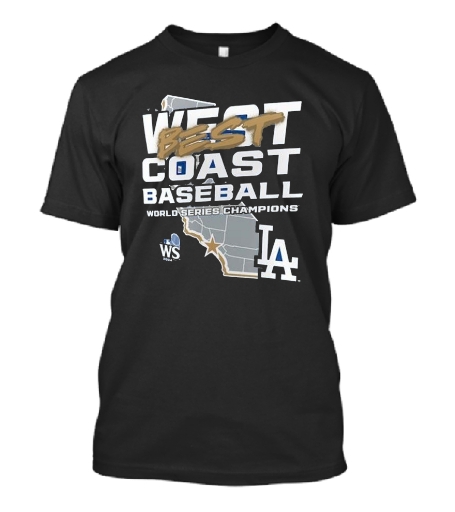 West Coast Baseball Los Angeles World Series Champions T-Shirt
