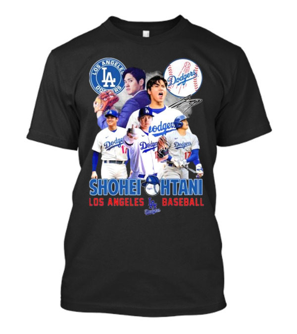 Los Angeles Dodgers Shohei Ohtani Baseball MVP Signature T-Shirt