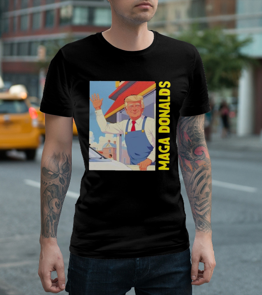 Maga Donalds Trump McDonalds Waving T-Shirt
