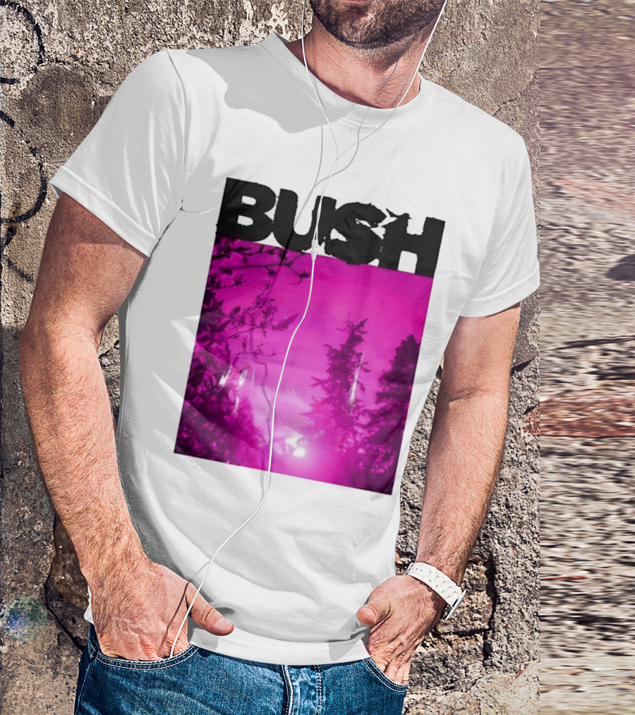 Bush Loaded Album 2024 Forest Silhouette Pink Sky T-Shirt