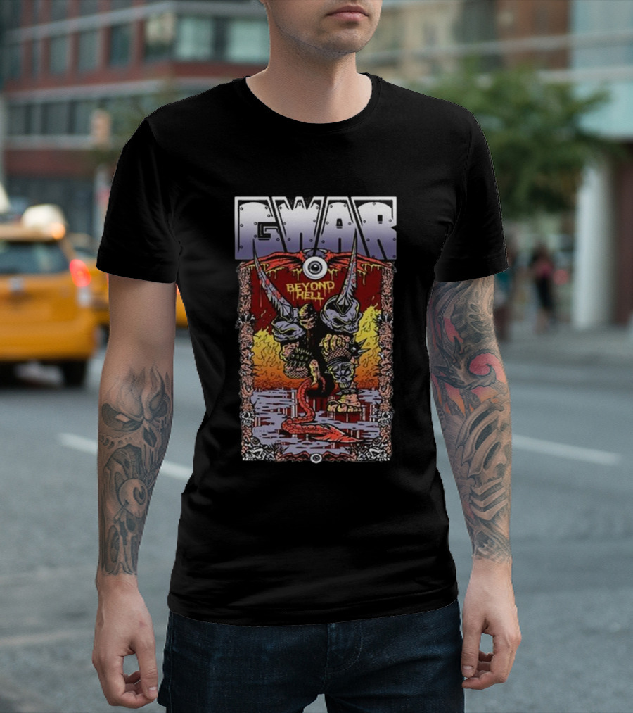 Gwar Beyond Hell Oderus Monster Battle Serpent Firestorm T-Shirt