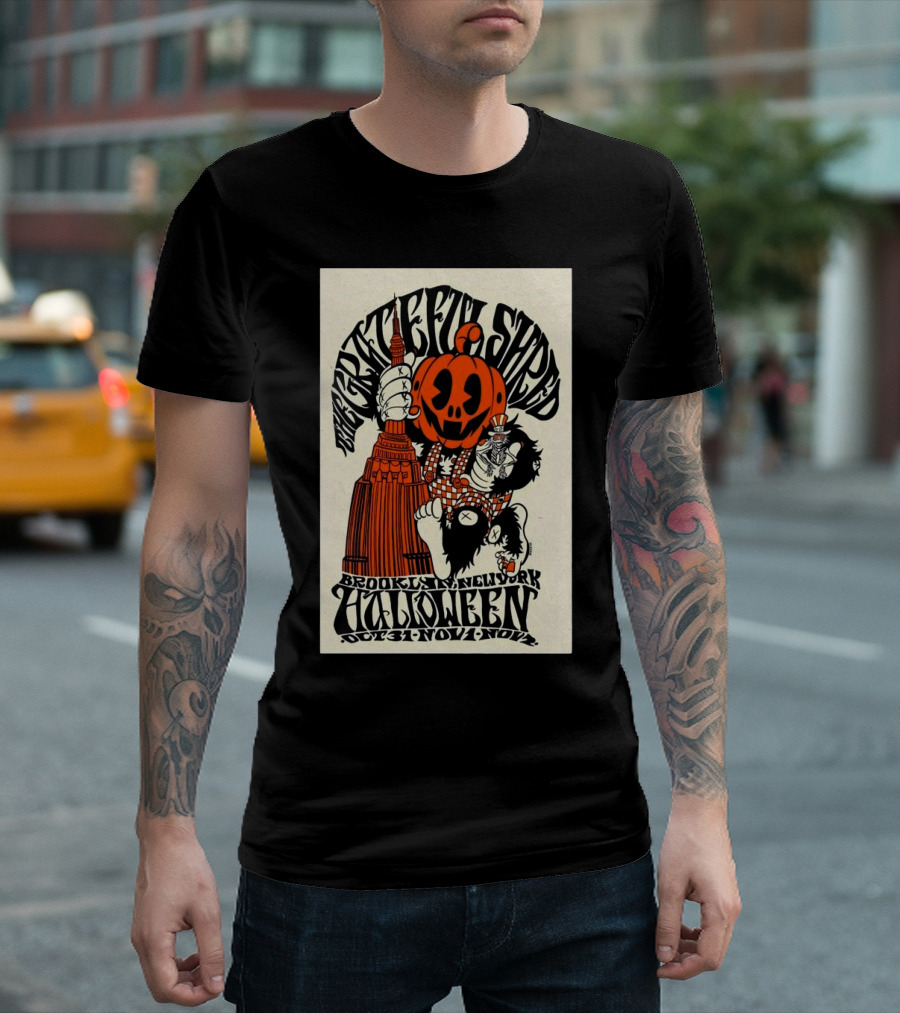 The Grateful Shred Brooklyn New York Halloween October 31 to November 1 T-Shirt