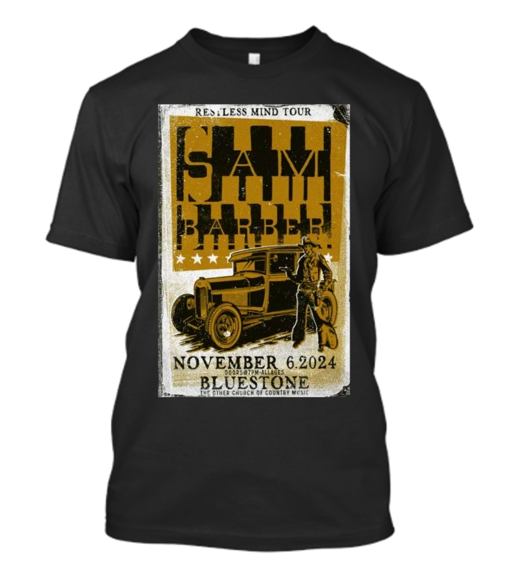 Restless Mind Tour Sam Barber November 6 2024 Bluestone Columbus OH T-Shirt
