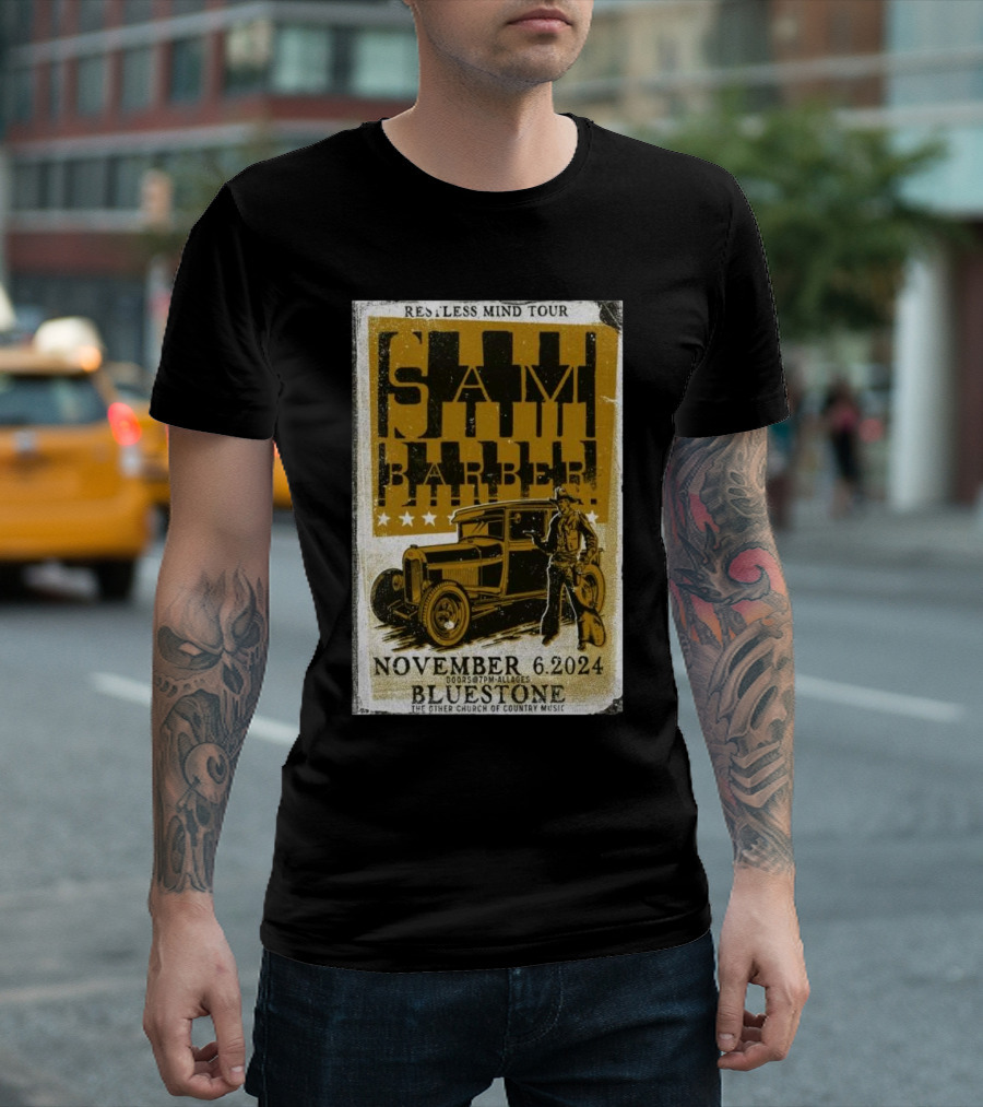 Restless Mind Tour Sam Barber November 6 2024 Bluestone Columbus OH T-Shirt