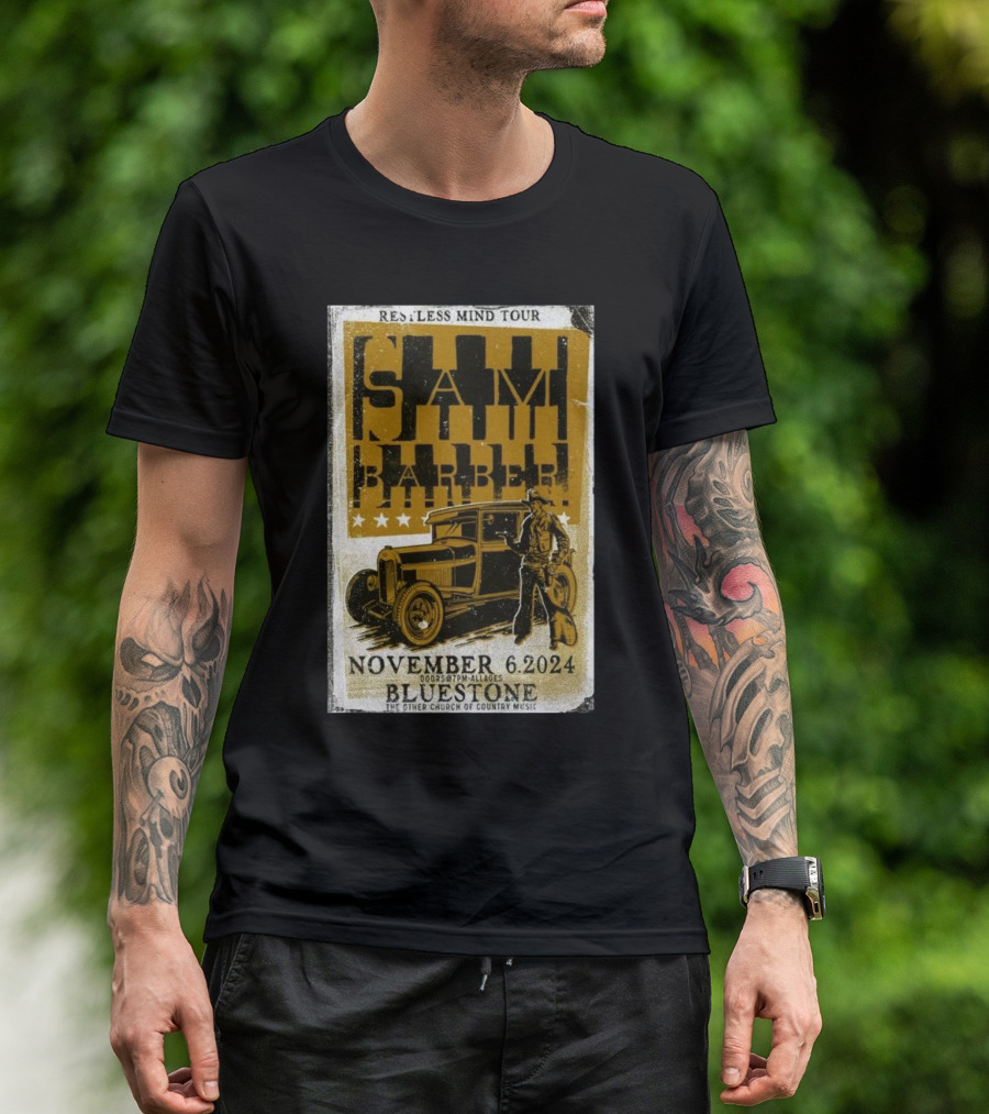 Restless Mind Tour Sam Barber November 6 2024 Bluestone Columbus OH T-Shirt