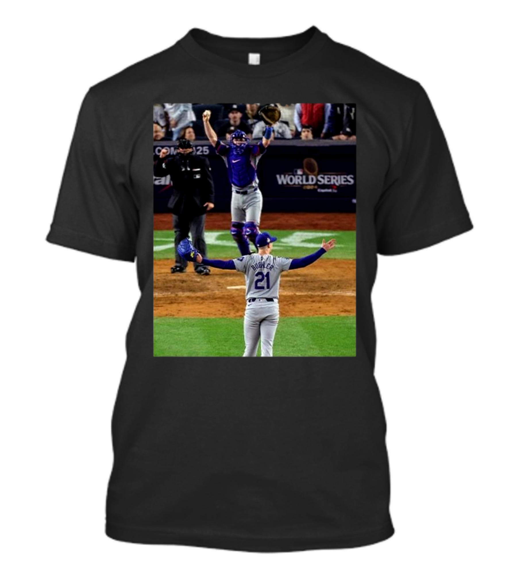 Walker Buehler Celebration World Series Champions 2024 Dodgers Victory T-Shirt