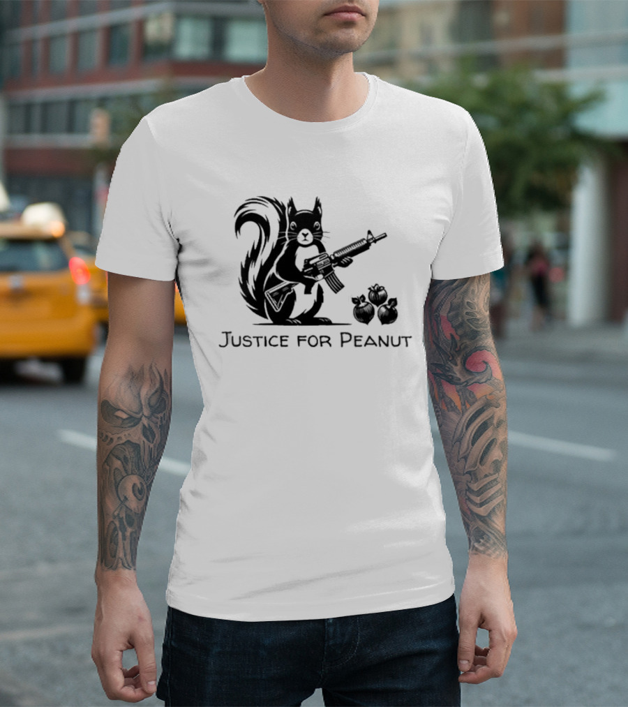 Justice For Peanut Squirrel With Gun T-Shirt