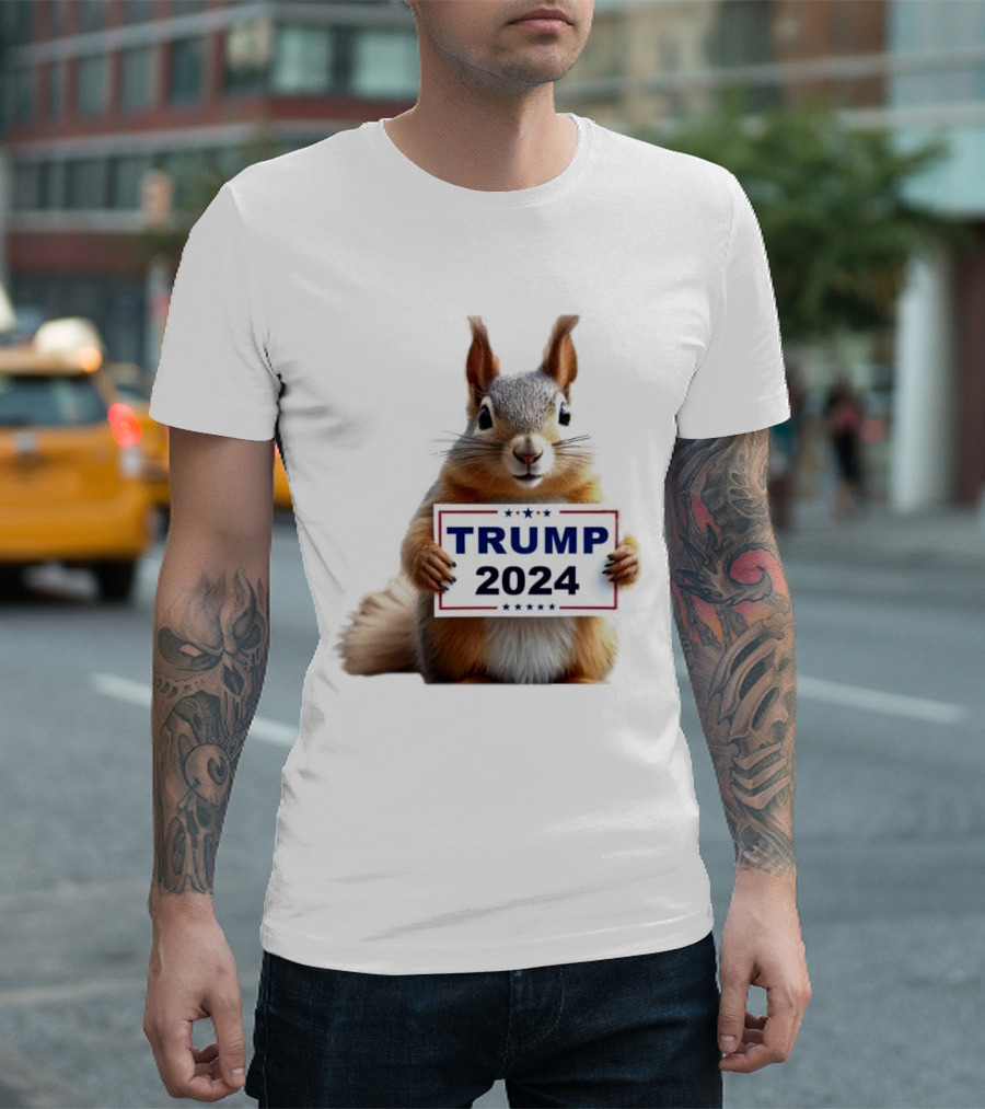Trump 2024 Squirrel with Sign T-Shirt