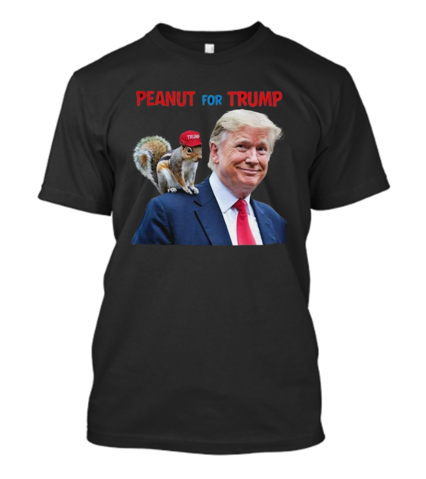 Peanut The Squirrel For Trump 2024 Red Hat Support T-Shirt