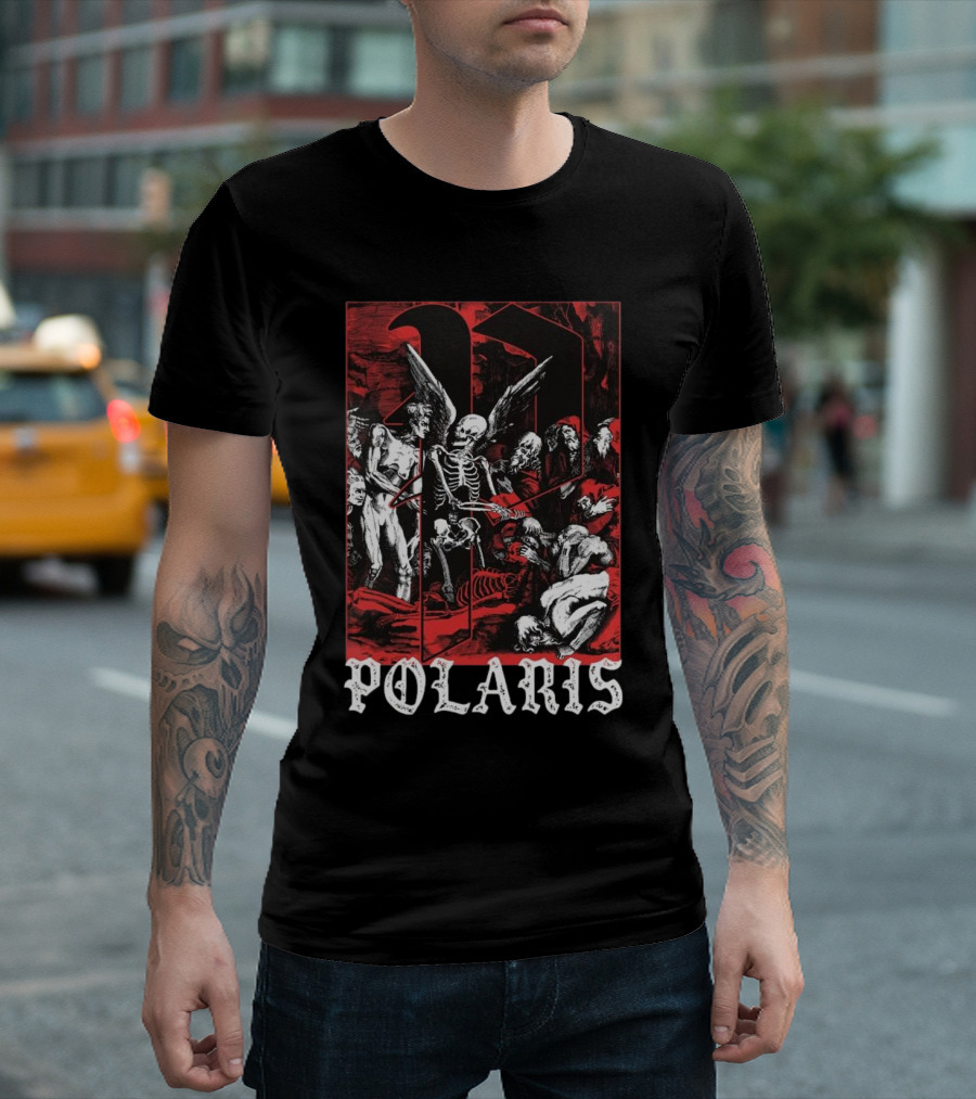 Down Right Merch Polaris Skeleton Scene T-Shirt