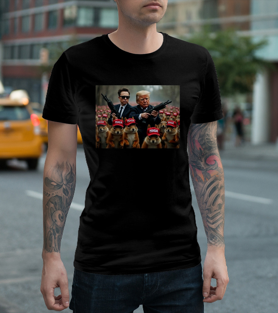 Justice for Peanut the Squirrel Mage MAGA Trump Musk T-Shirt