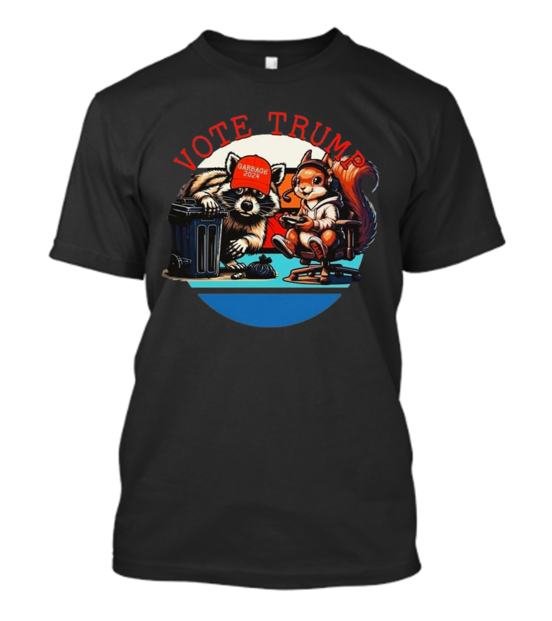 Justice For Peanut The Squirrel Vote Trump MAGA 2024 Raccoon Garbage Cap T-Shirt