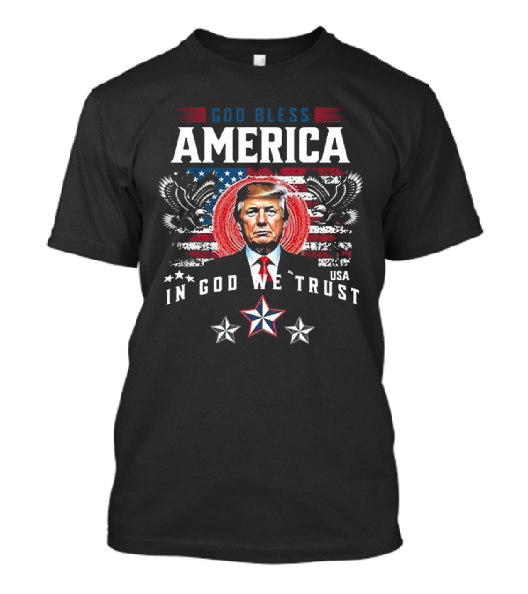 Donald Trump USA God Bless America In God We Trust T-Shirt