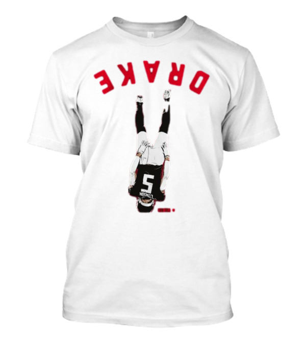 Drake London Upside Down Jersey Number Five T-Shirt
