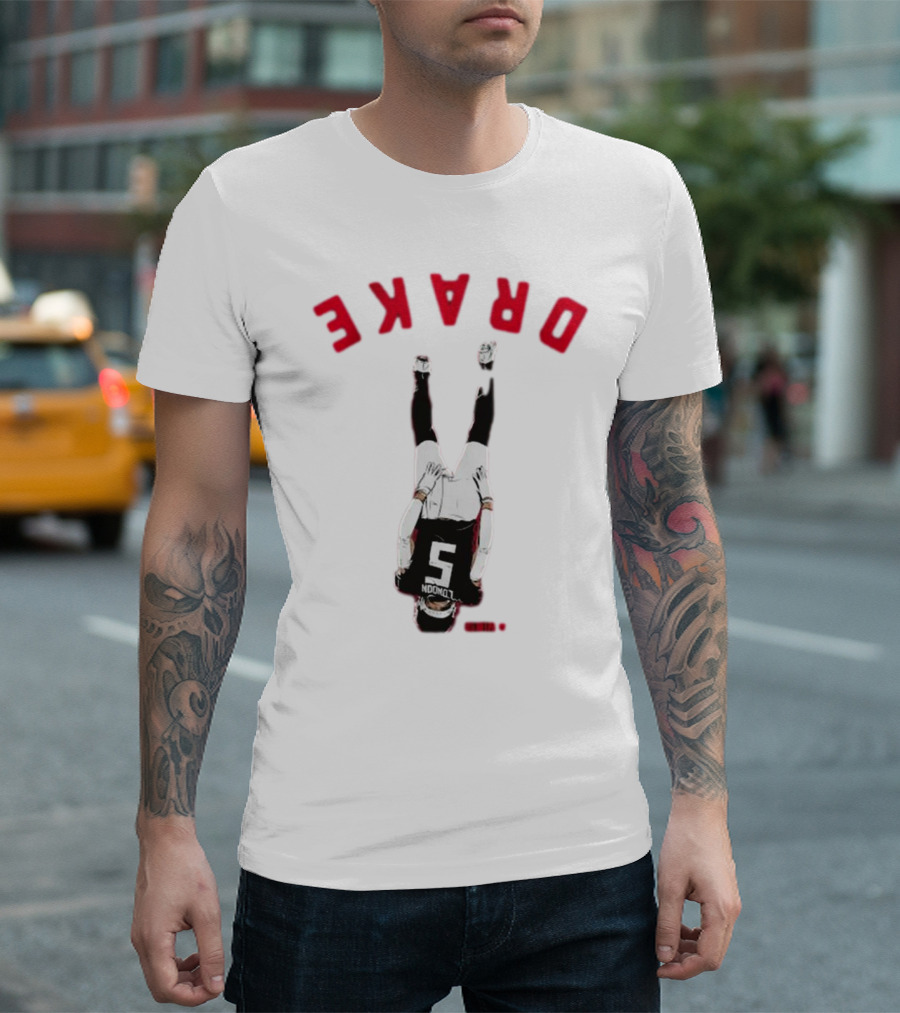 Drake London Upside Down Jersey Number Five T-Shirt