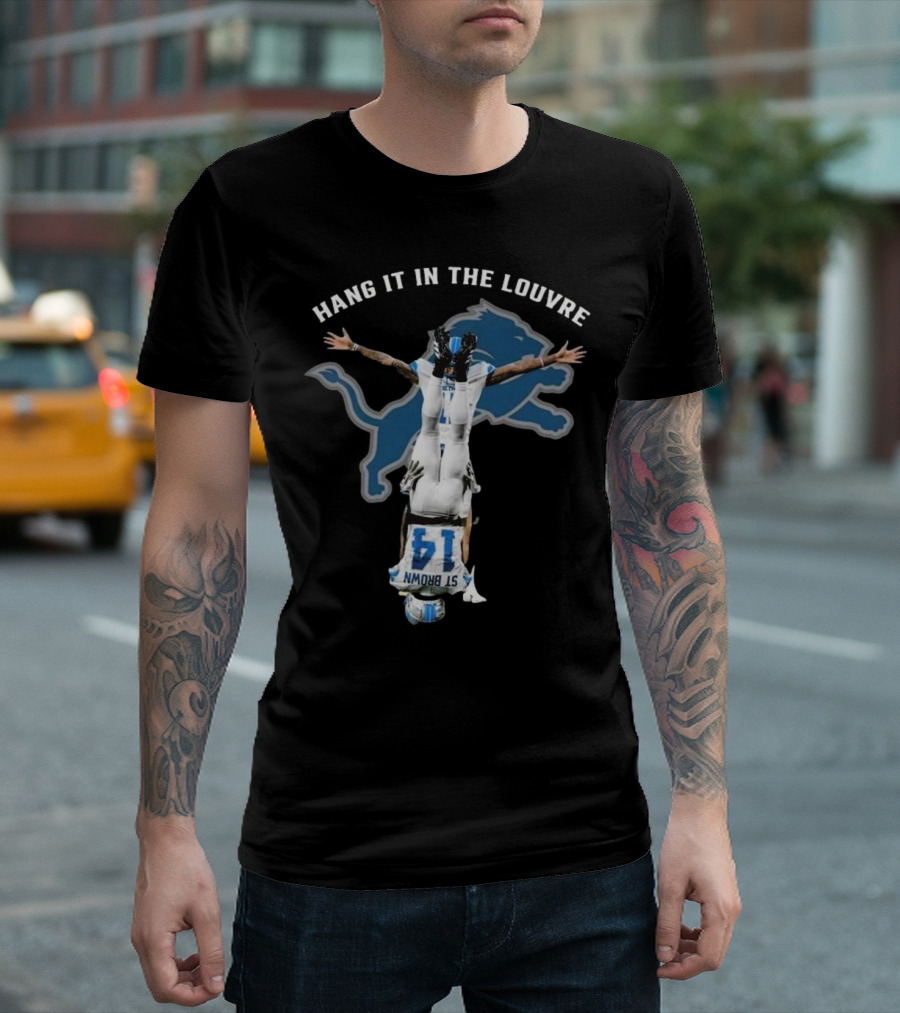Hang It In The Louvre St Brown Detroit Lions T-Shirt