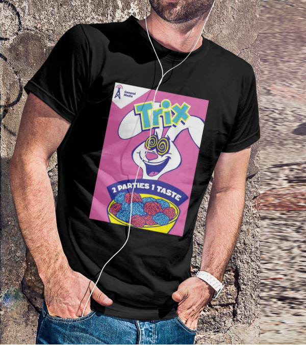 Trix Cereal Bunny With Swirled Eyes And Brain Bowl 2 Parties 1 Taste General Media T-Shirt