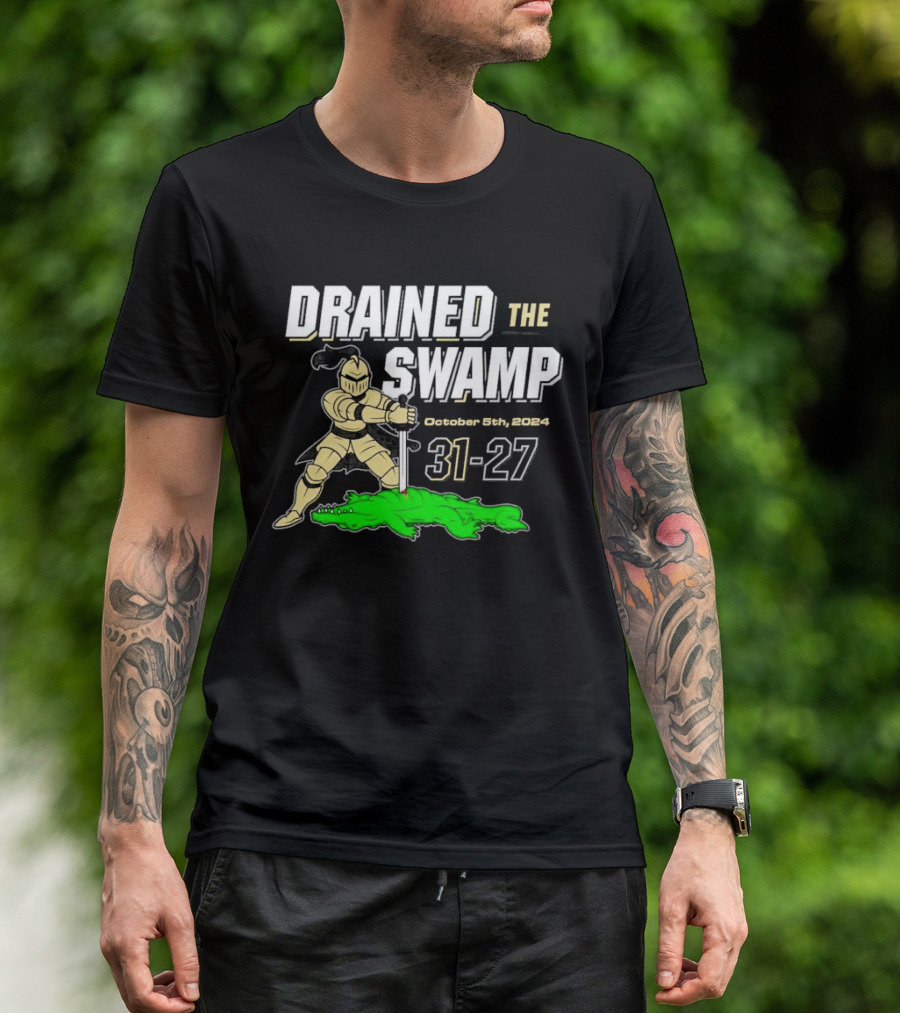 DRAINED THE SWAMP October 5th 2024 UCF Knights 31-27 Victory T-Shirt