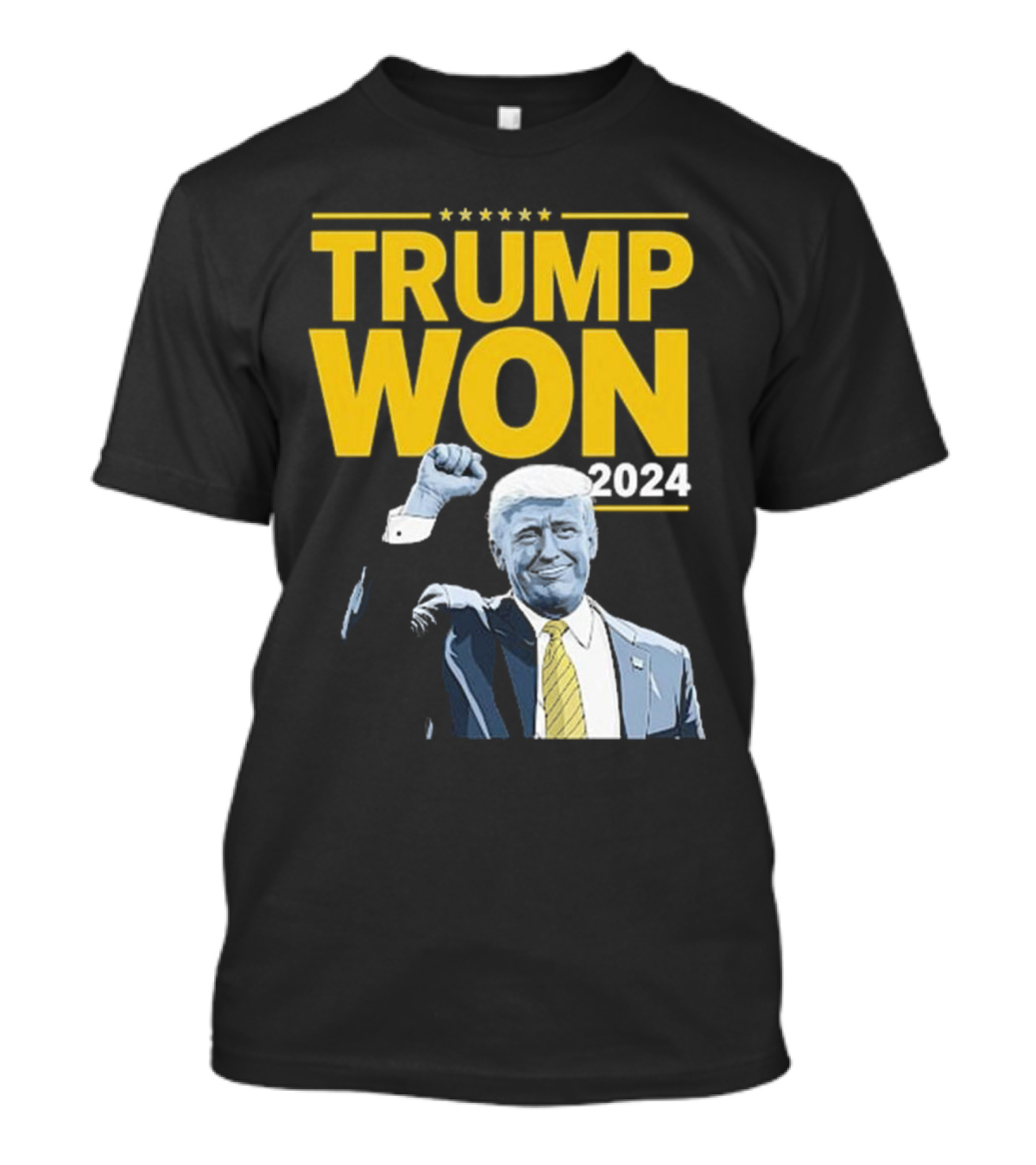 Trump Won 2024 Five Stars Patriotic Image T-Shirt