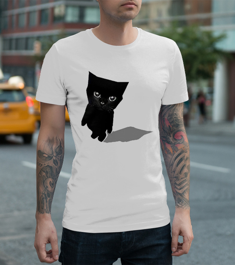 Cat Sluj Art Bro Shadow Black Kitty Image T-Shirt