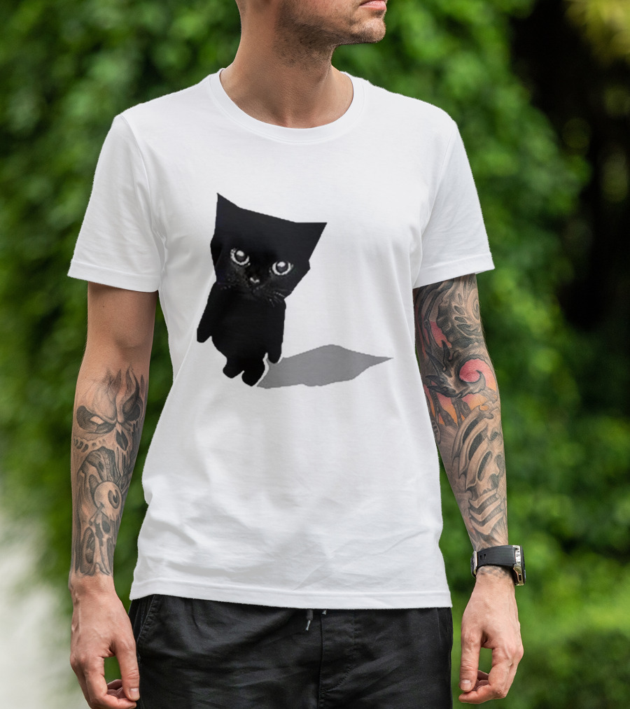 Cat Sluj Art Bro Shadow Black Kitty Image T-Shirt