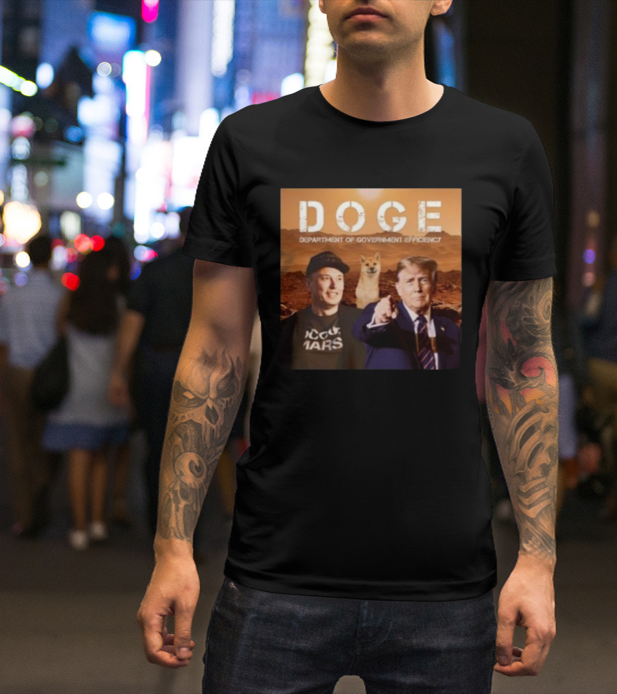 DOGE Department Of Government Efficiency 2024 Trump Vance Mars Doge Coin T-Shirt