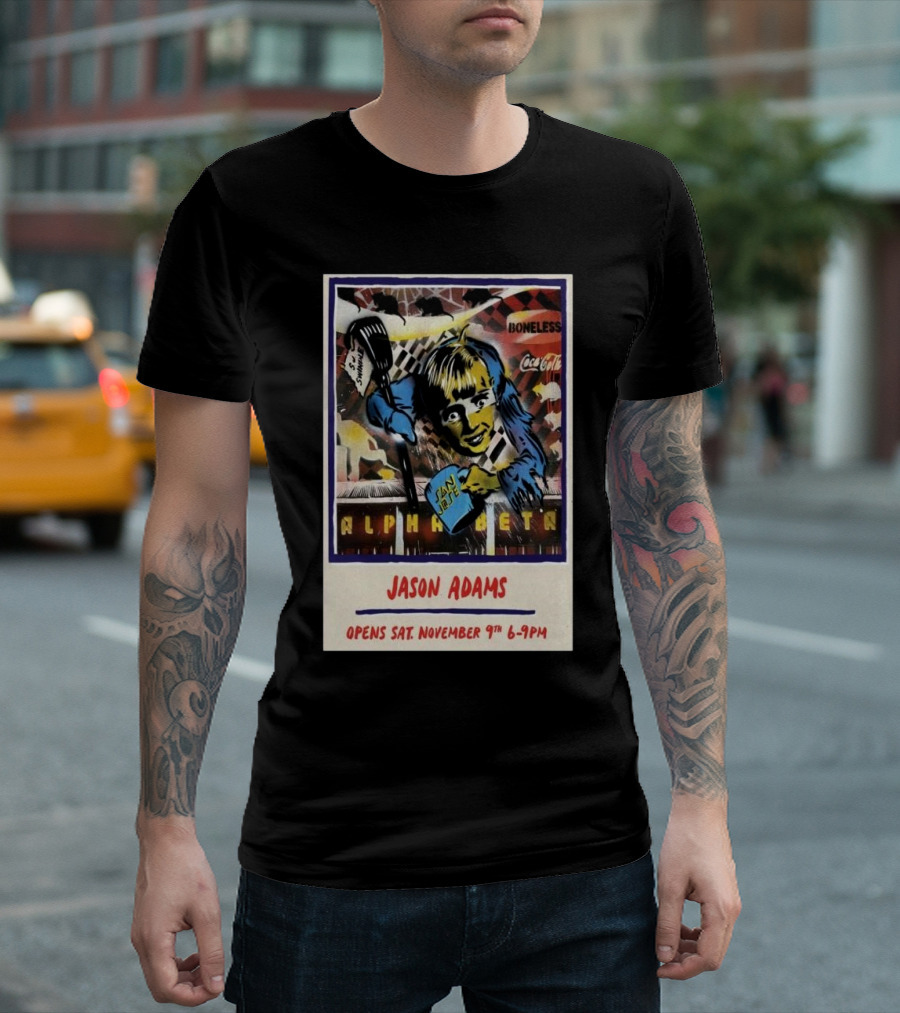 Jason Adams San Francisco CA November 9 2024 Alpha Beta Boneless Coca-Cola Van Life T-Shirt