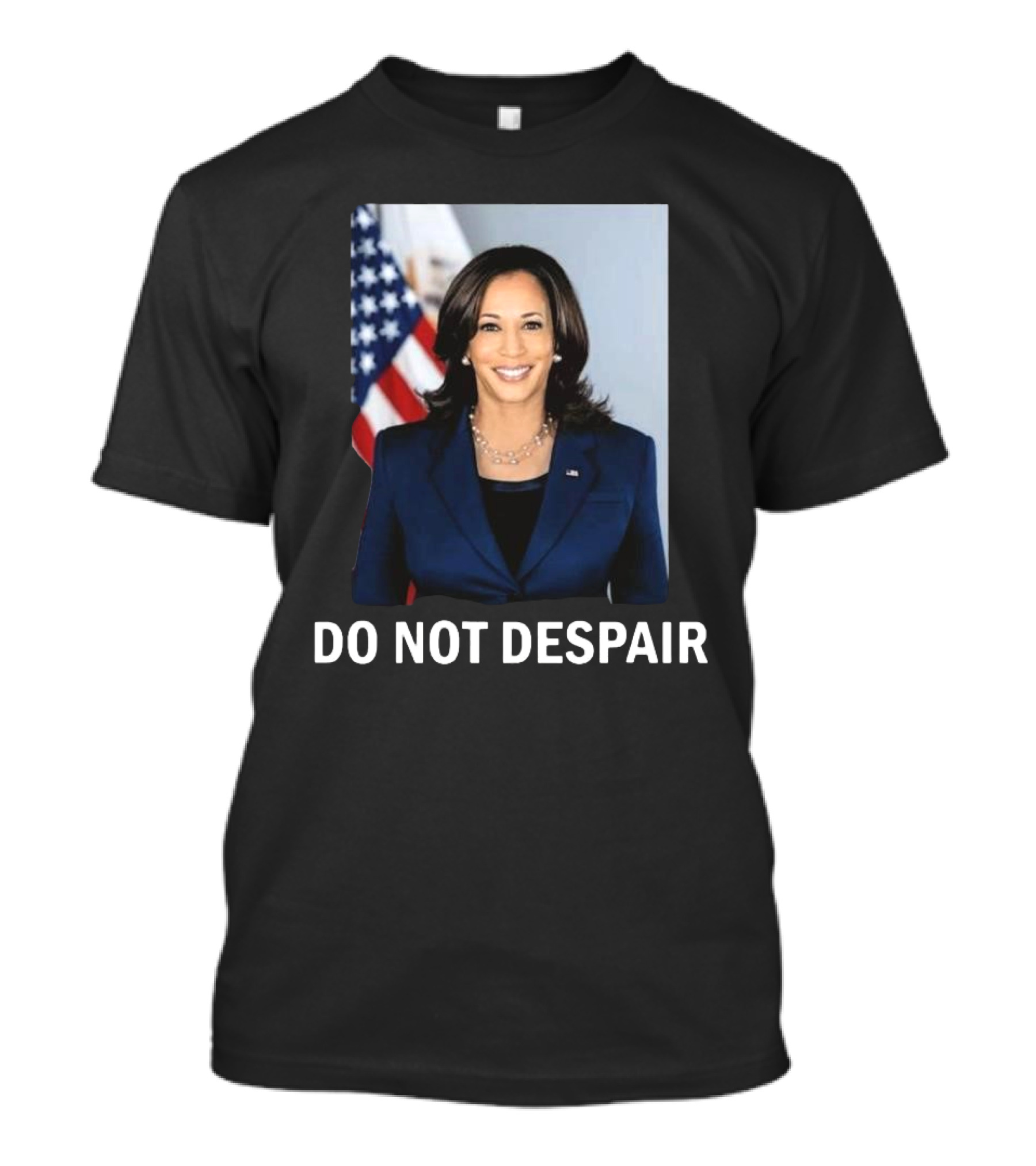 Vice President Harris Do Not Despair 2024 American Flag Background T-Shirt
