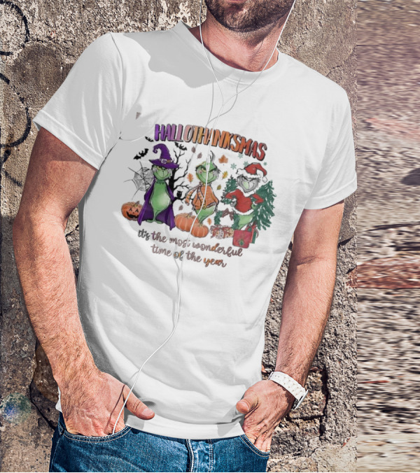 Hallothanksmas The Grinch It’s The Most Wonderful Time Of The Year T-Shirt