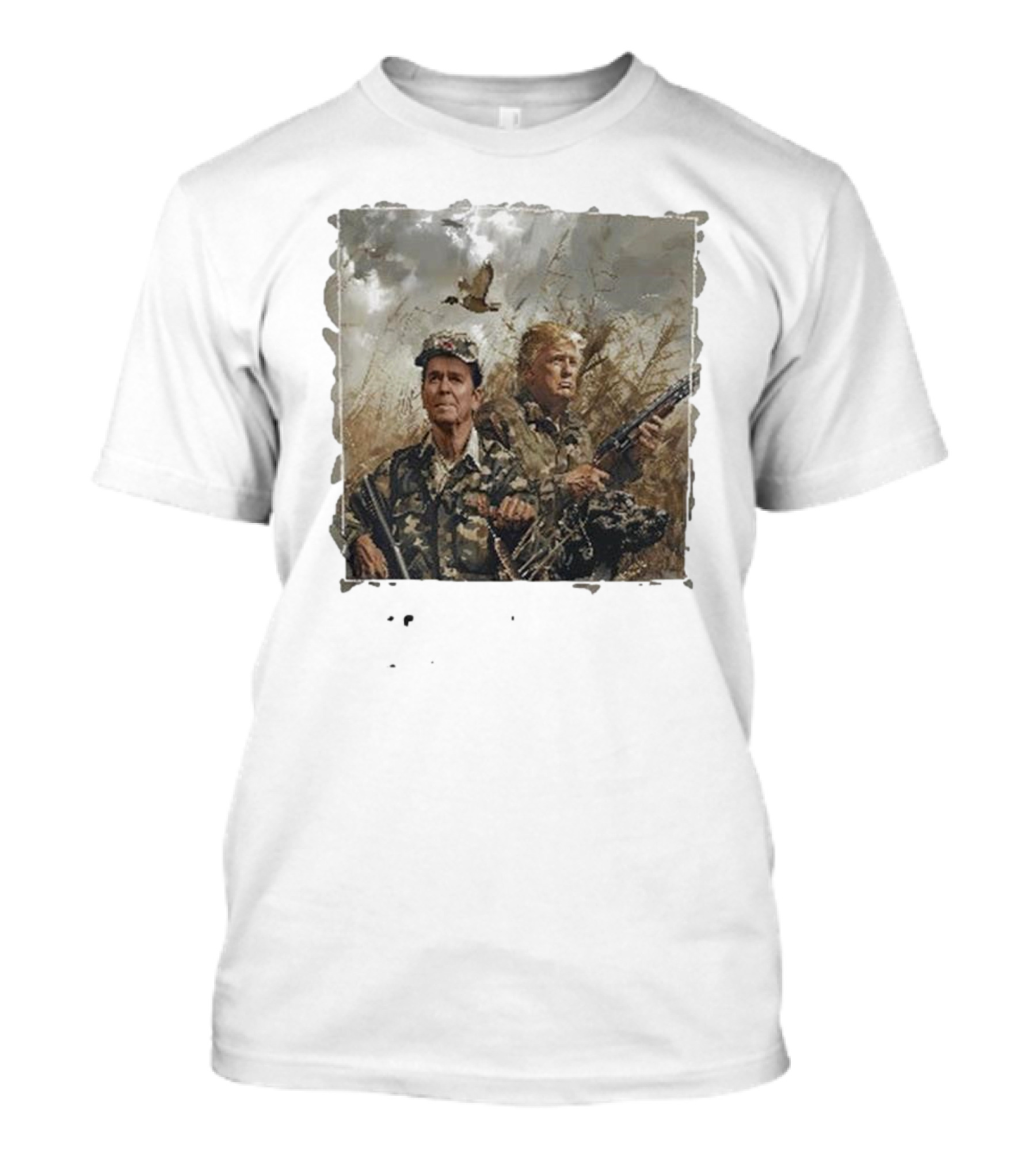 Trump Hunter Biden Sometimes You Need To Duck Camo Hunters With Rifles In Field With Duck Overhead T-Shirt