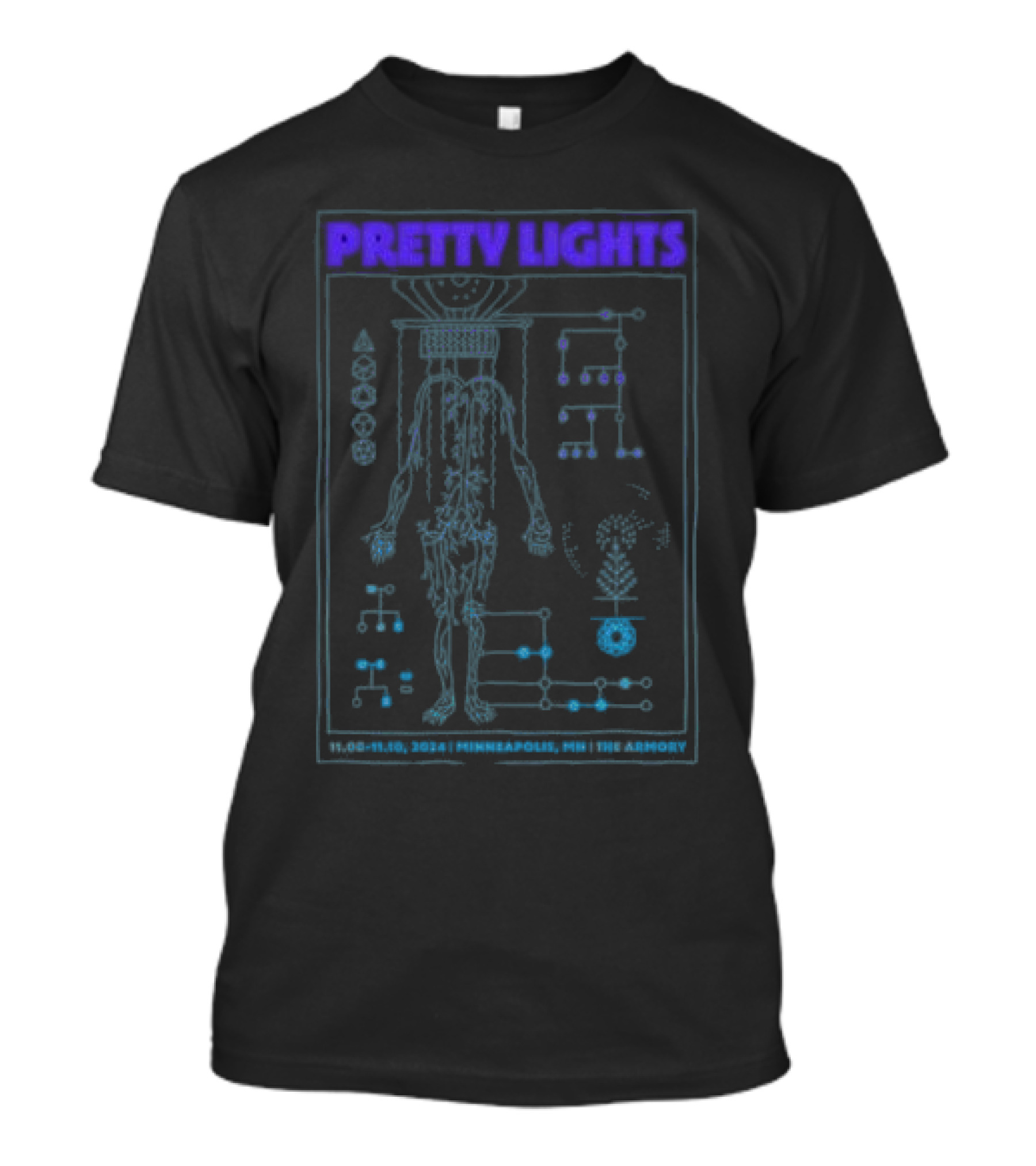 Pretty Lights Minneapolis The Armory Nov 8-10 2024 Sci-Fi Concert T-Shirt