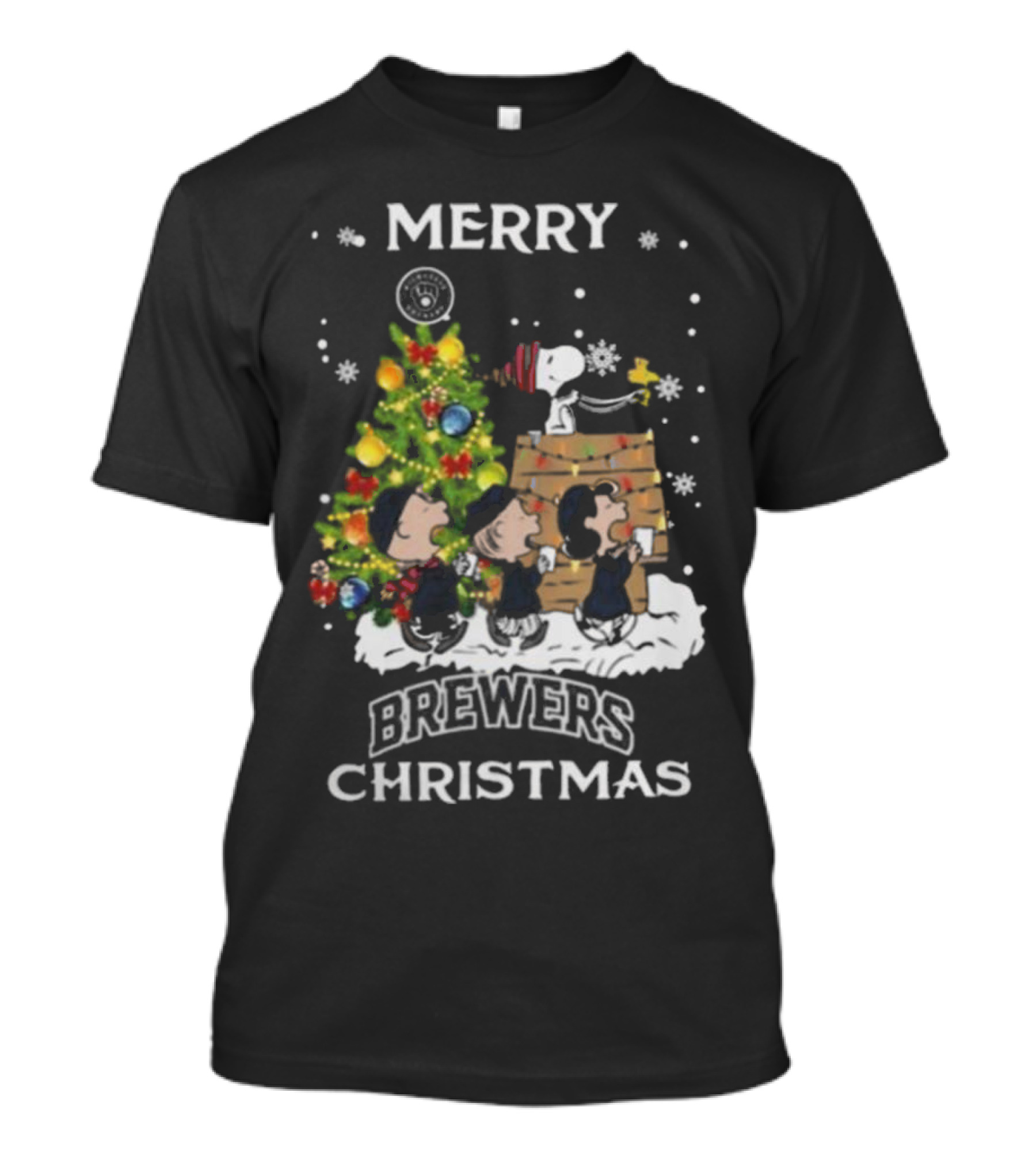 Merry Brewers Christmas 2024 Snoopy And Friends T-Shirt