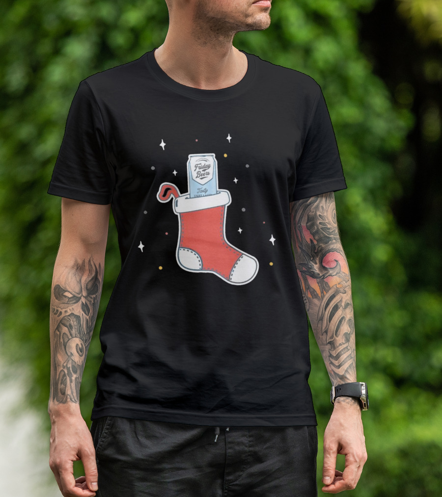 Friday Beers Christmas Stocking T-Shirt