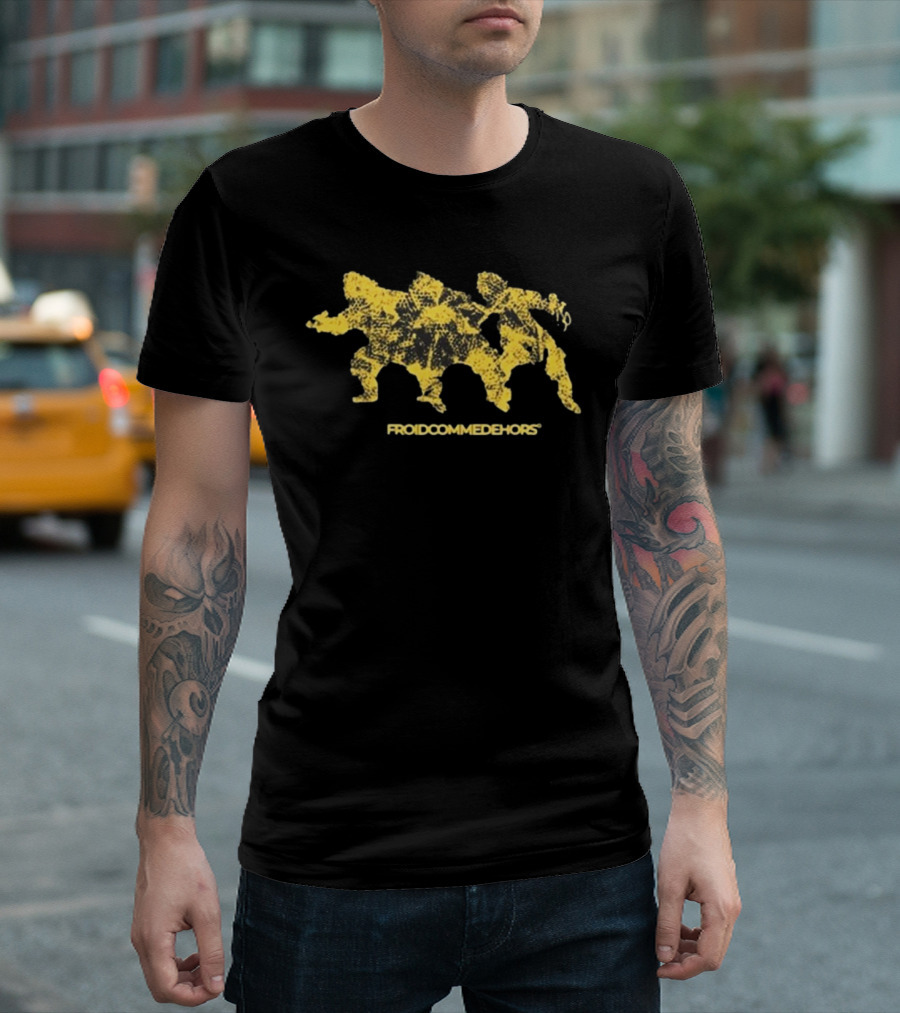 Malo Froidcommedehors Black Yellow T-Shirt