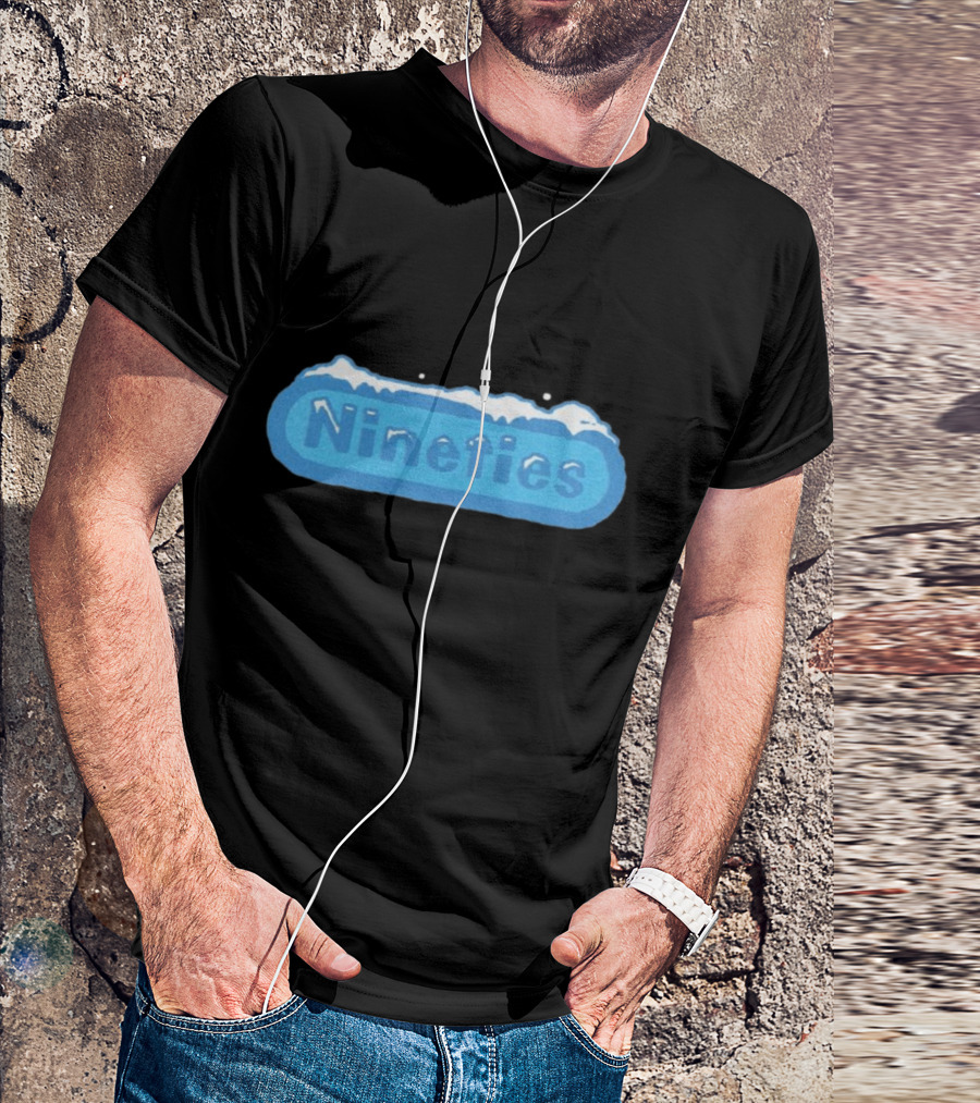 Nineties Snowy Logo Happy Christmas T-Shirt