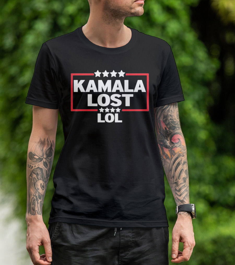 Kamala Lost LOL Trump 2024 Victory Five Stars T-Shirt