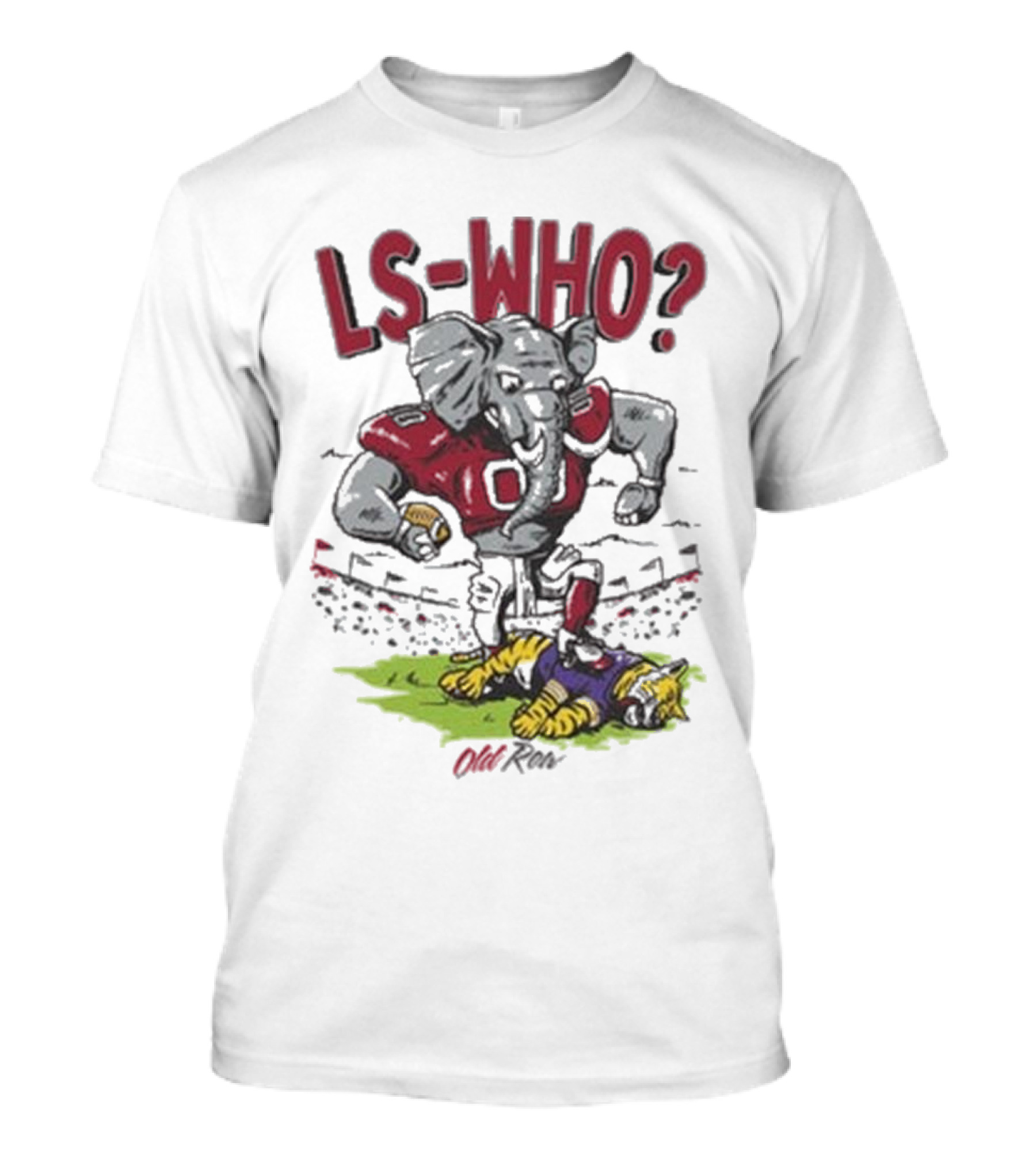 LS-WHO Elephant Football Alabama Old Row T-Shirt