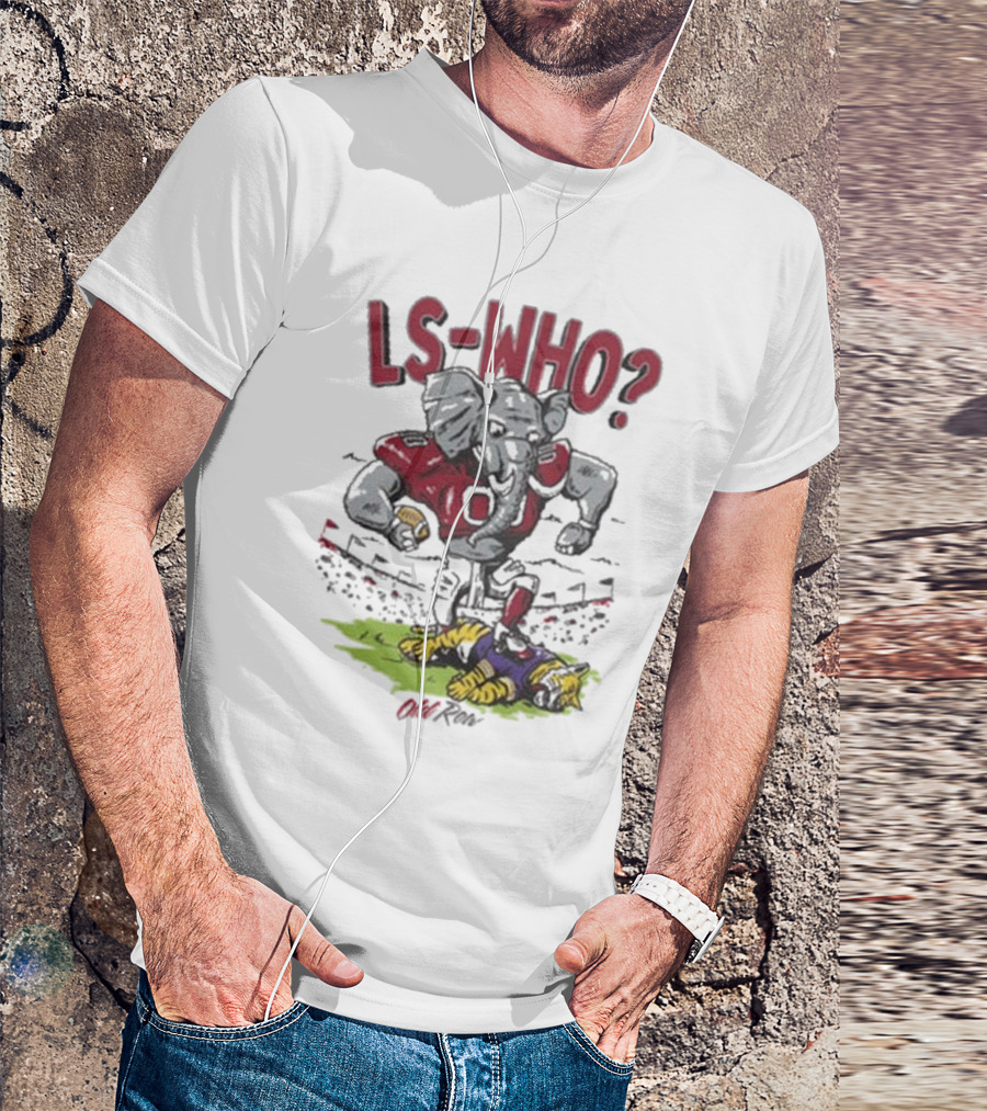 LS-WHO Elephant Football Alabama Old Row T-Shirt