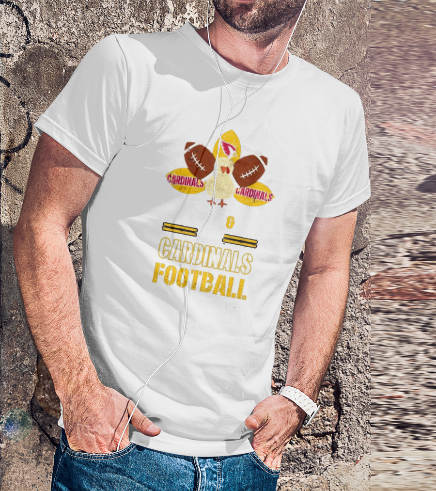 Cardinals Turkey Football Cardinals Thanksgiving Cardinals Football T-Shirt