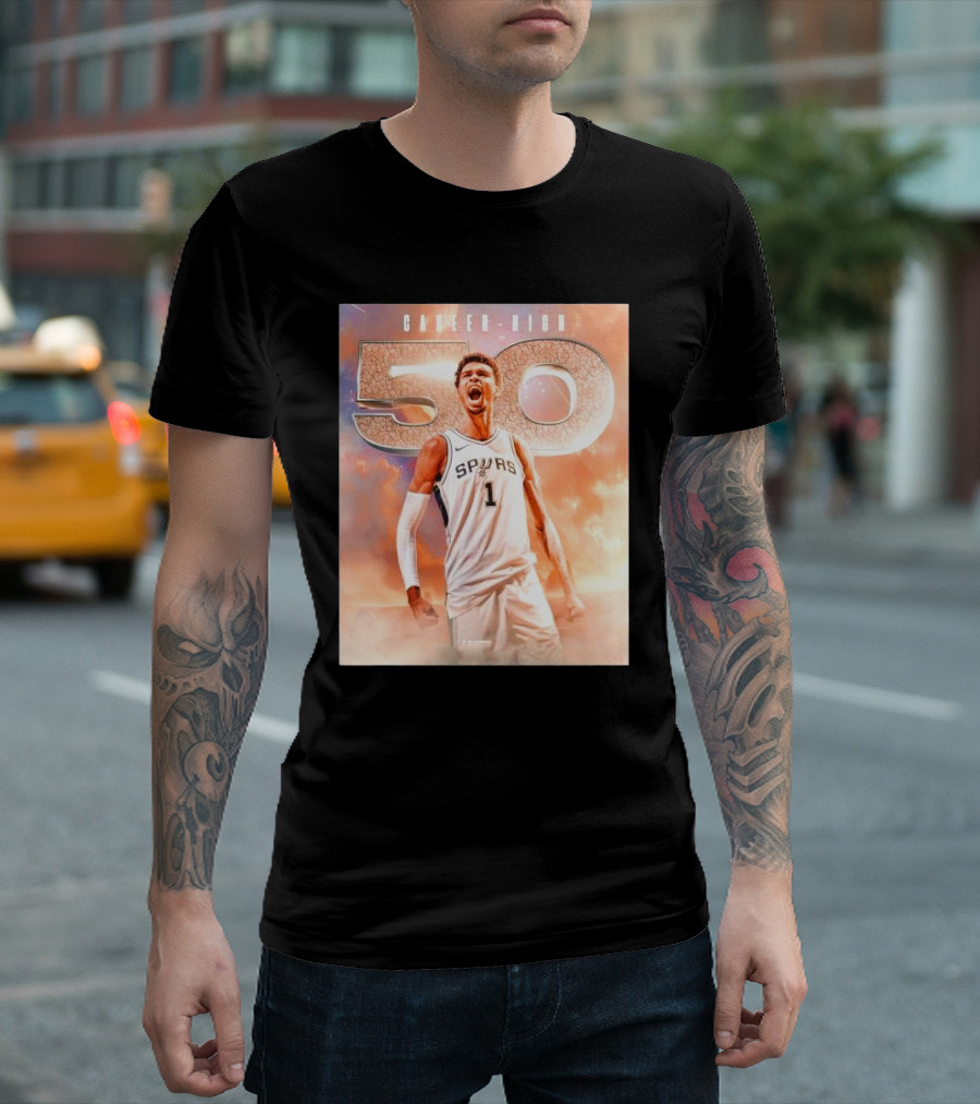 San Antonio Spurs Victor Wembanyama Career High 50 PTS T-Shirt