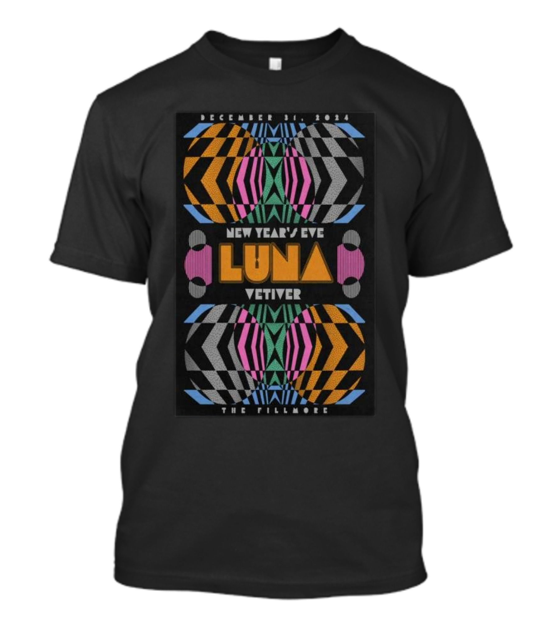New Year's Eve Luna Vetiver December 31 2024 The Fillmore San Francisco T-Shirt
