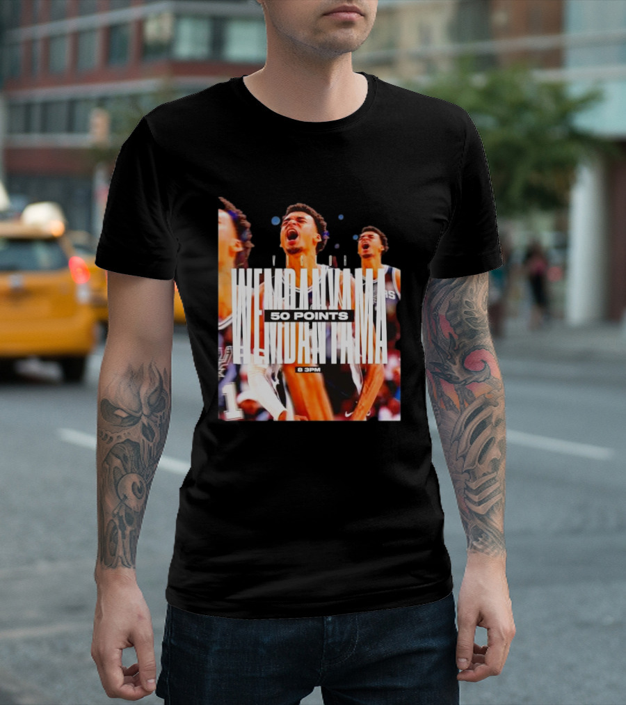 Victor Wembanyama Spurs 50 Points 8 PM T-Shirt