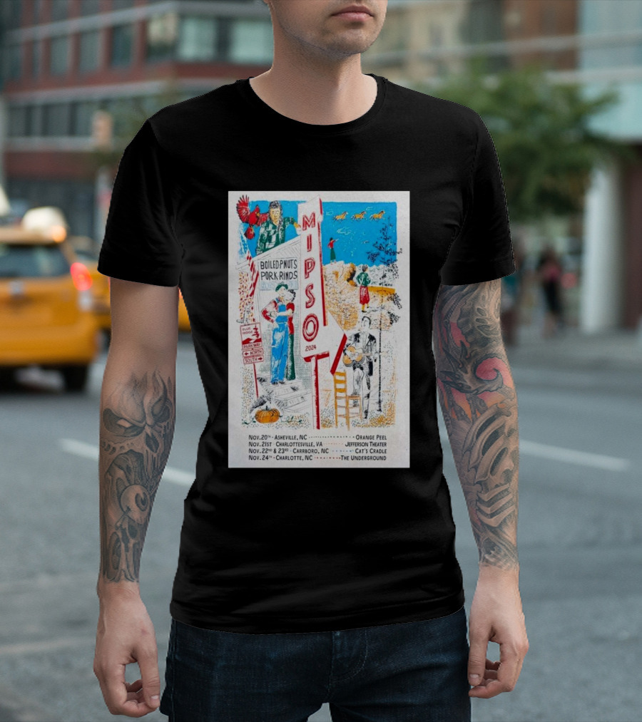 Mipso 2024 Tour Asheville Charlottesville Carrboro Charlotte T-Shirt
