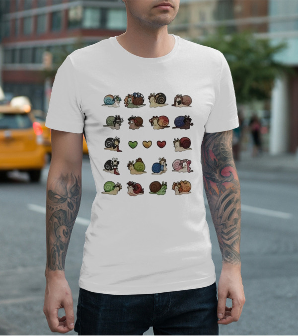 Grian Wilf Life Snails Colorful Character Collection T-Shirt