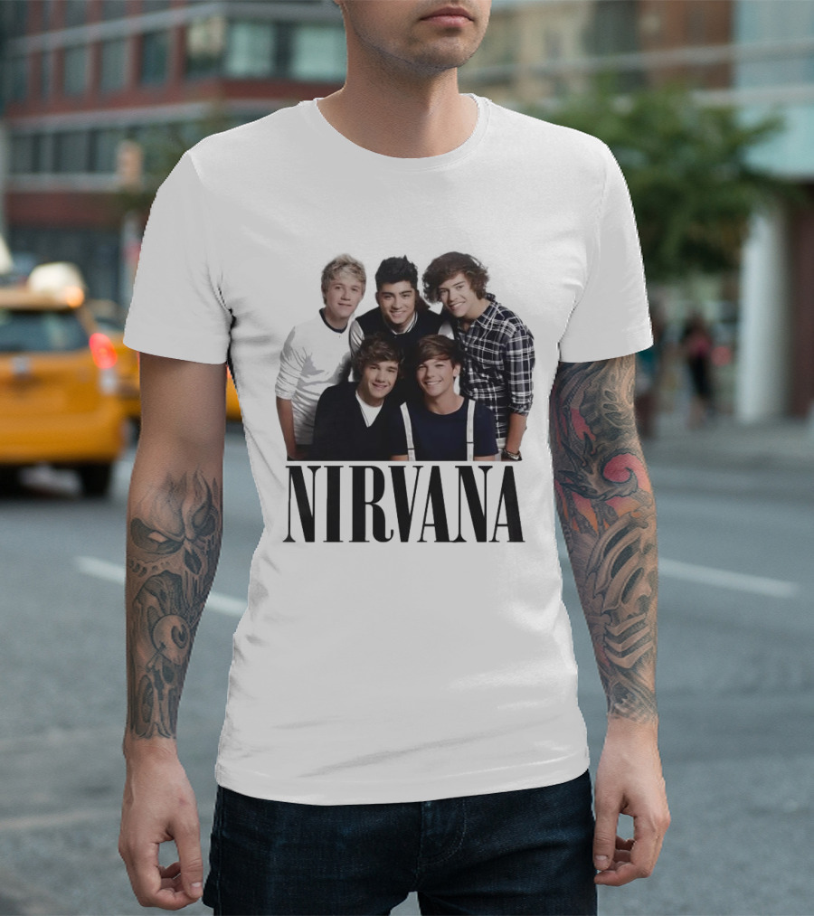 Nirvana One Direction Mashup Fan Shirt Image T-Shirt