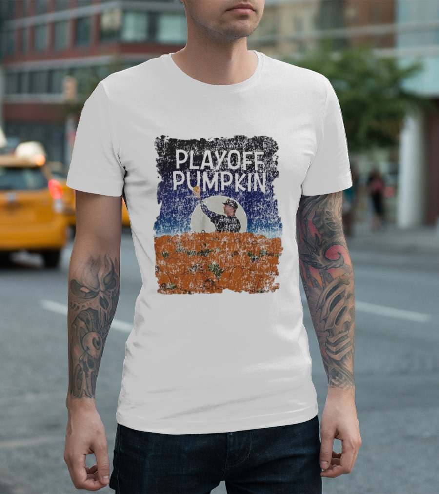 Playoff Pumpkin Baseball Halloween T-Shirt