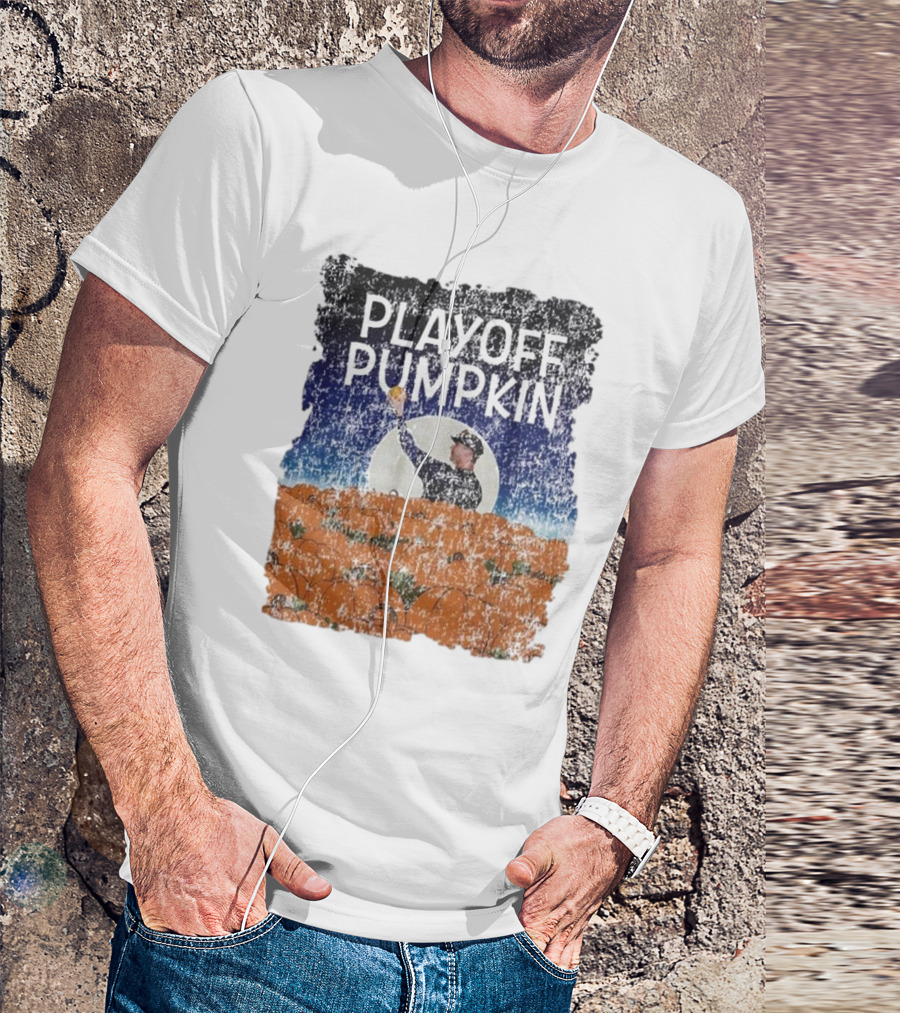 Playoff Pumpkin Baseball Halloween T-Shirt