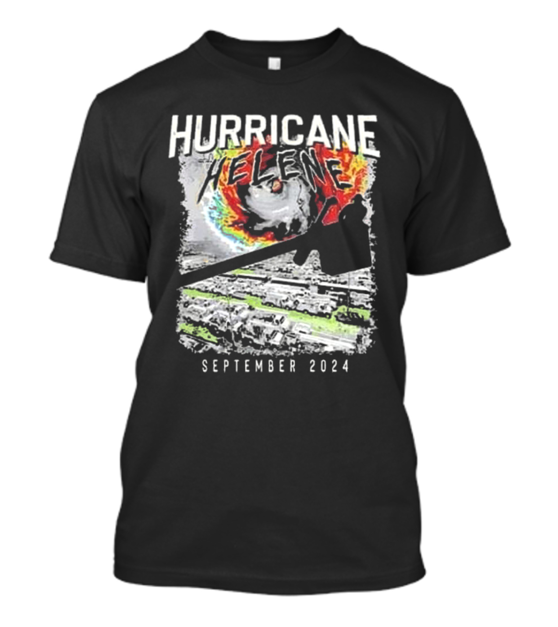 Hurricane Helene September 2024 Storm Imagery And Destruction Scene T-Shirt