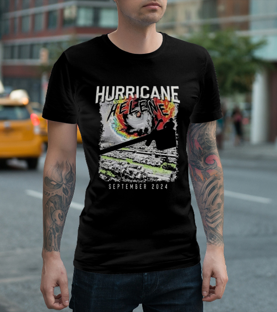 Hurricane Helene September 2024 Storm Imagery And Destruction Scene T-Shirt