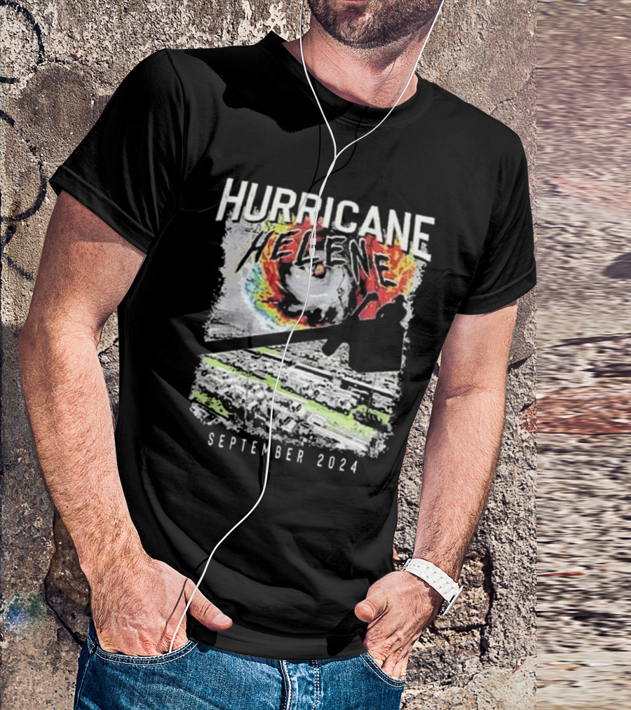 Hurricane Helene September 2024 Storm Imagery And Destruction Scene T-Shirt